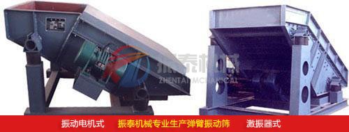 悬臂筛网振动筛（弹臂振动筛）振动电机式、激振器式